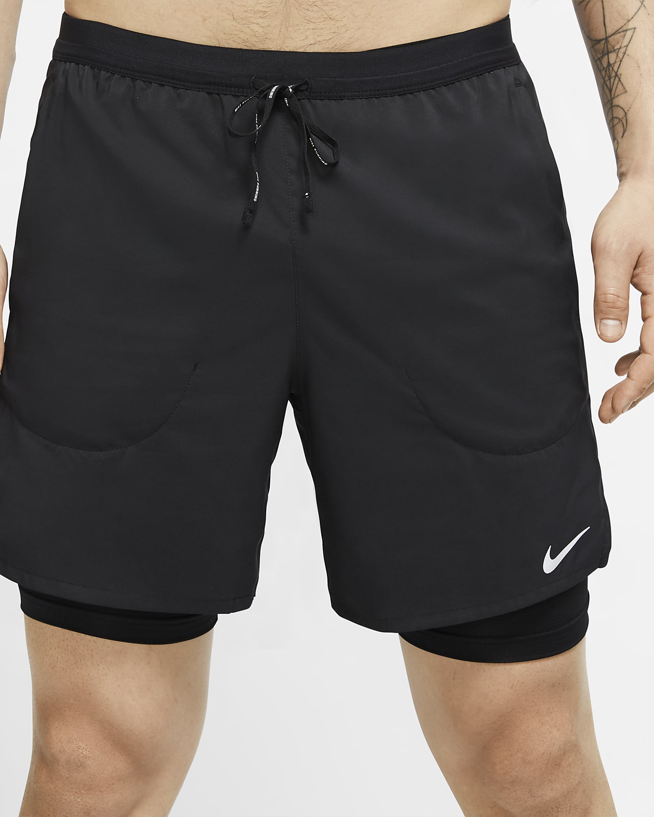 nike running flex stride 7 inch shorts in black