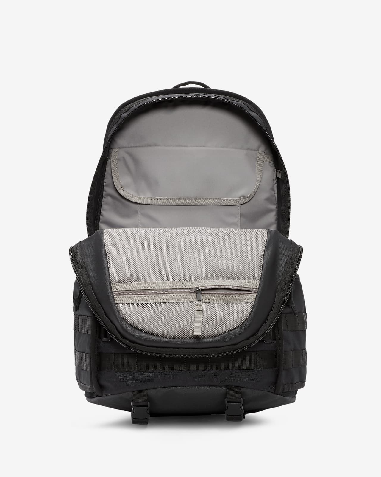 black and grey nike backpack