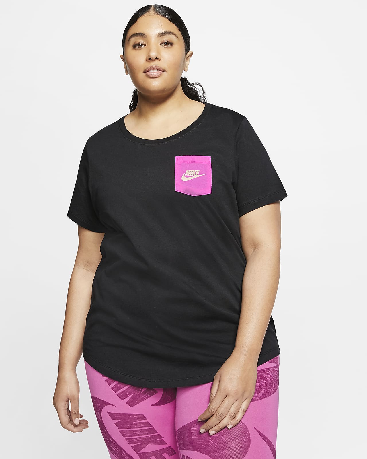 t shirt nike rose femme