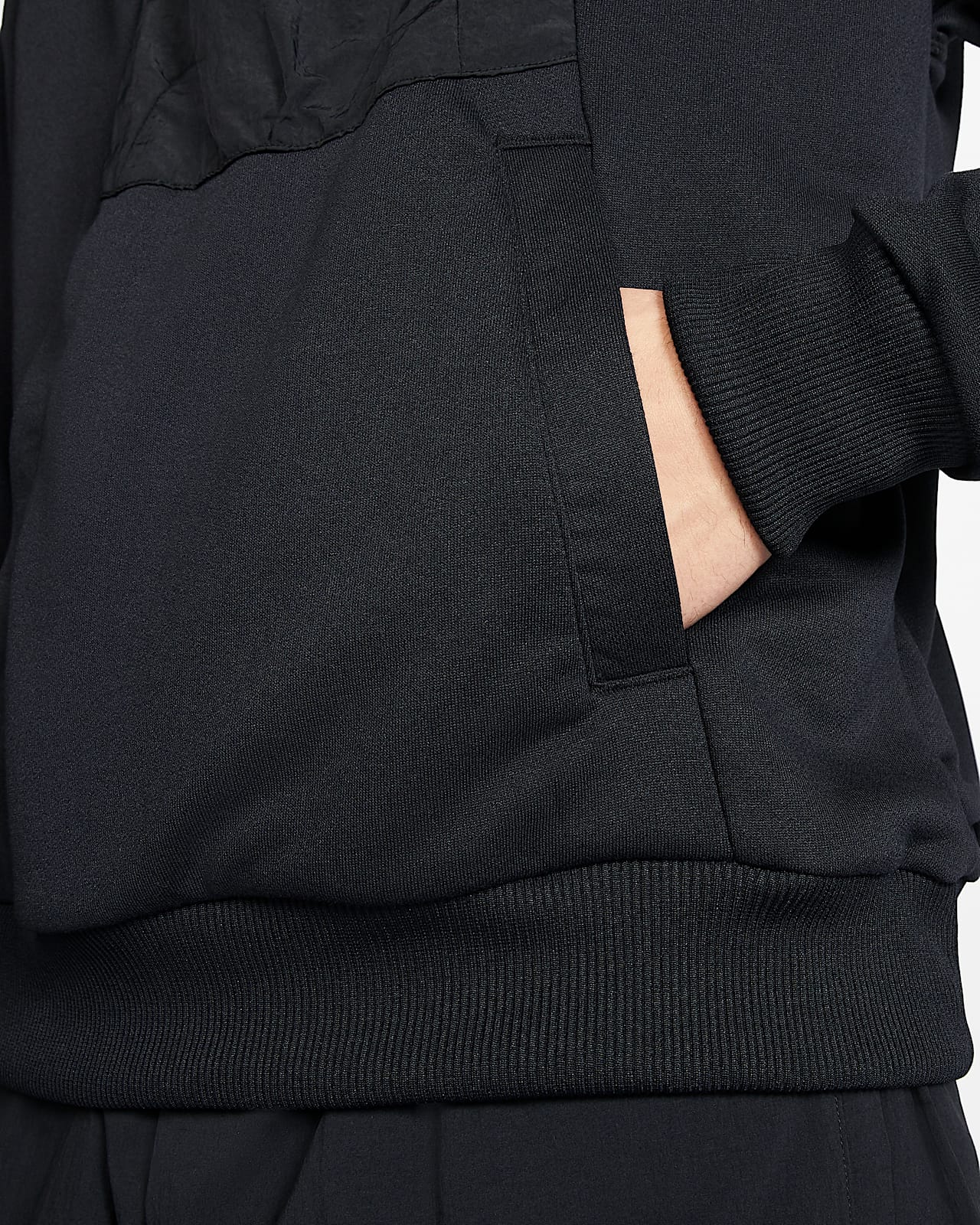 nike fc hoodie black and red