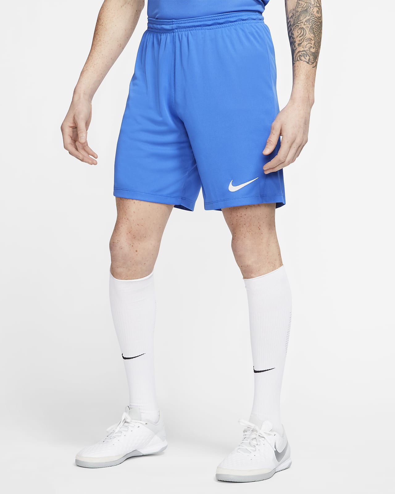 blue nike soccer shorts