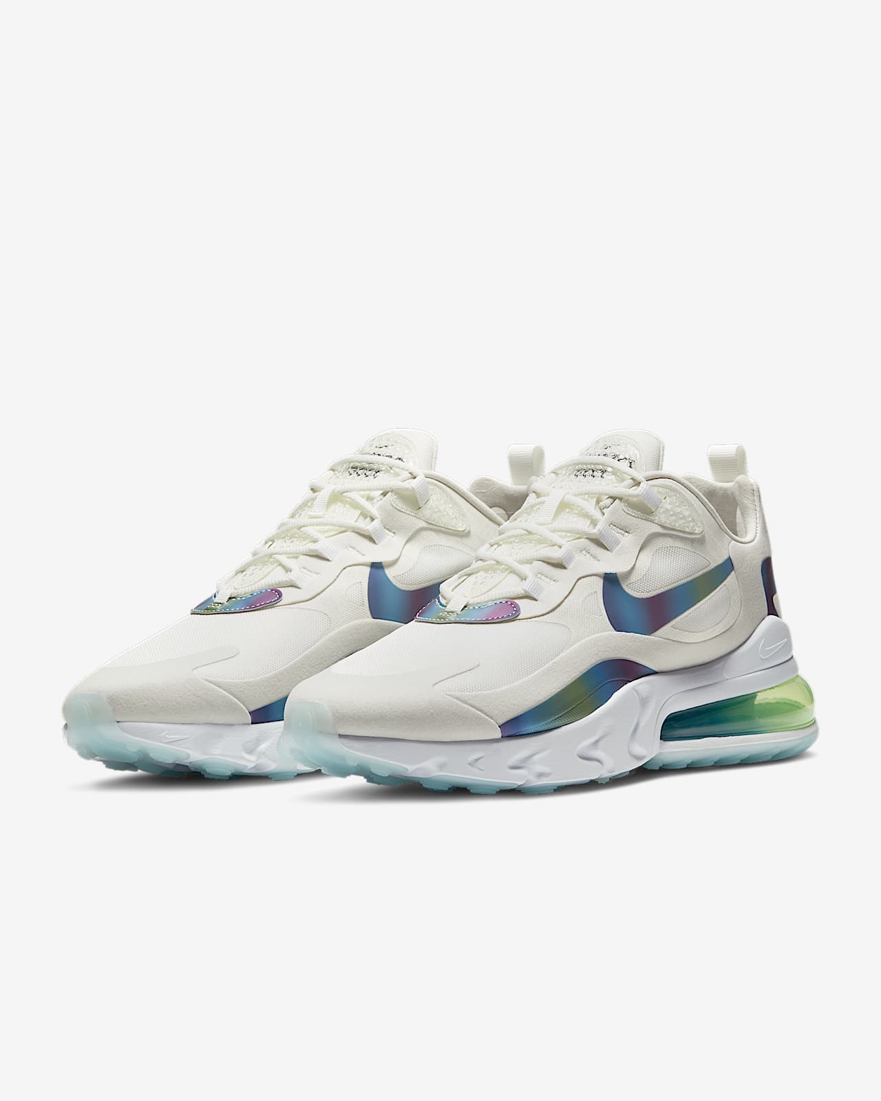 nike air max 270 react all white