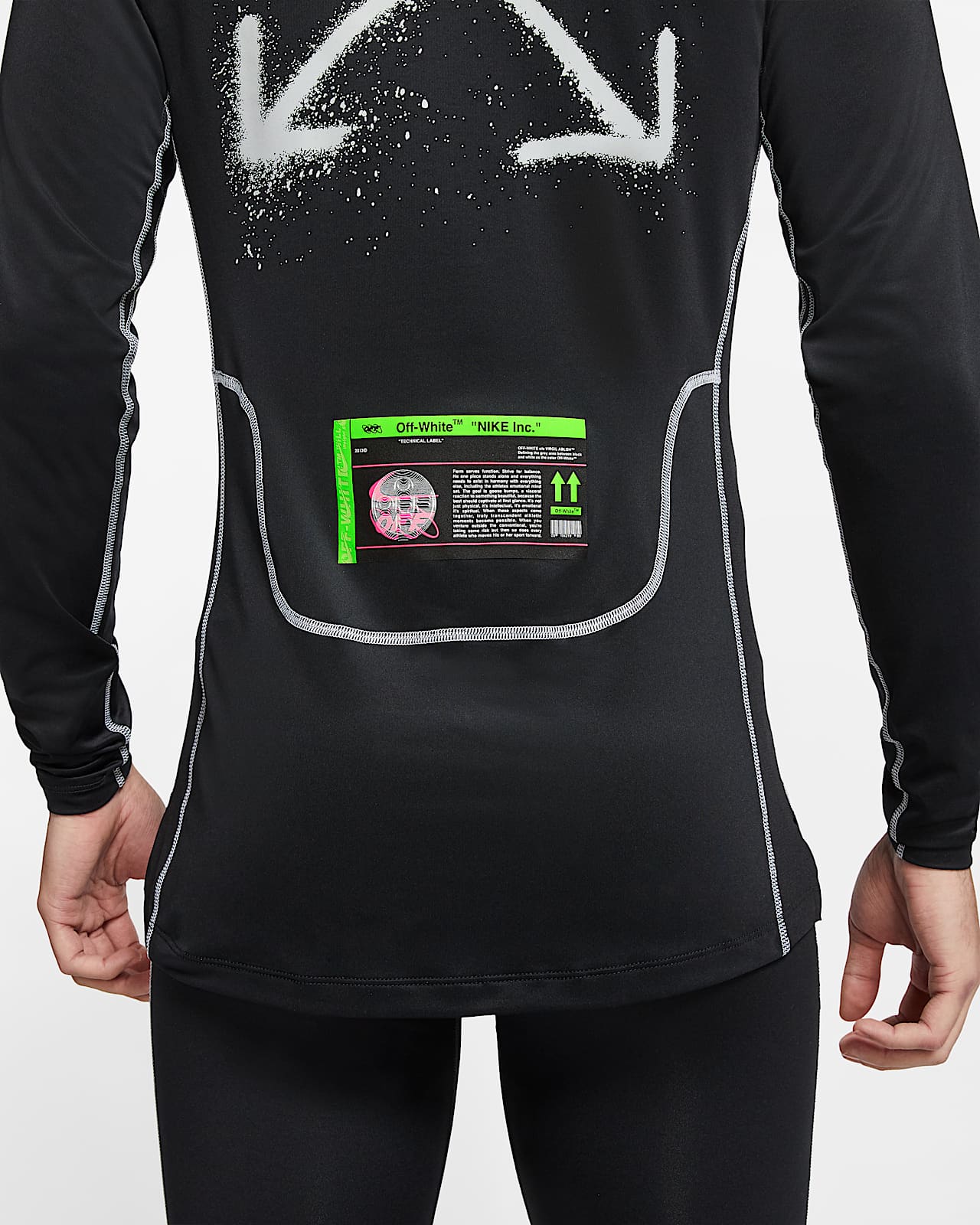 nike off white long sleeve black