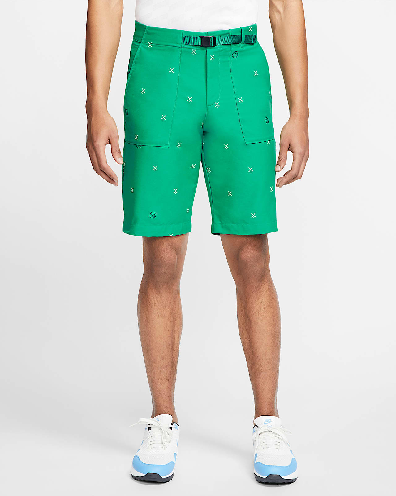 white nike golf shorts