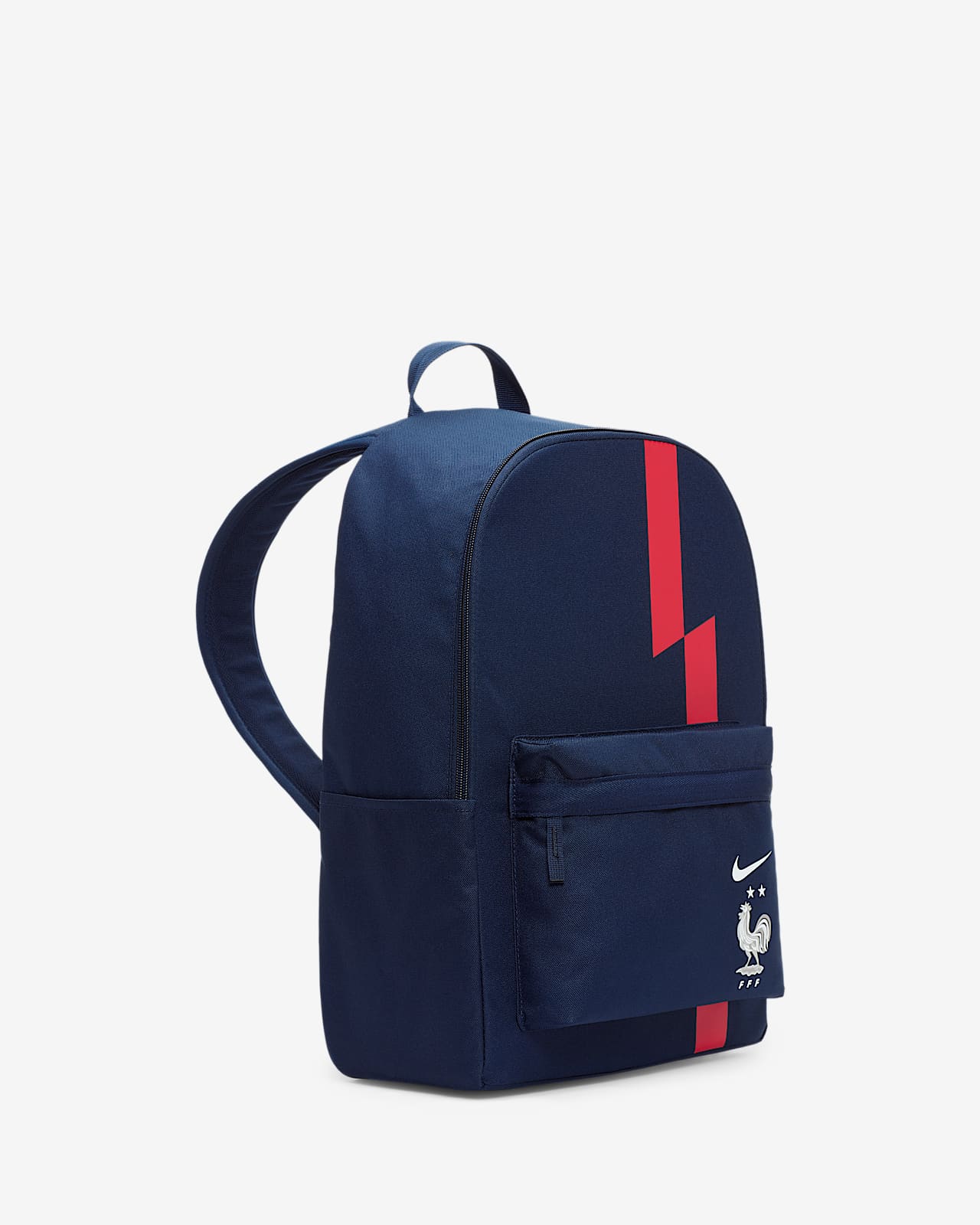 blue and red backpack