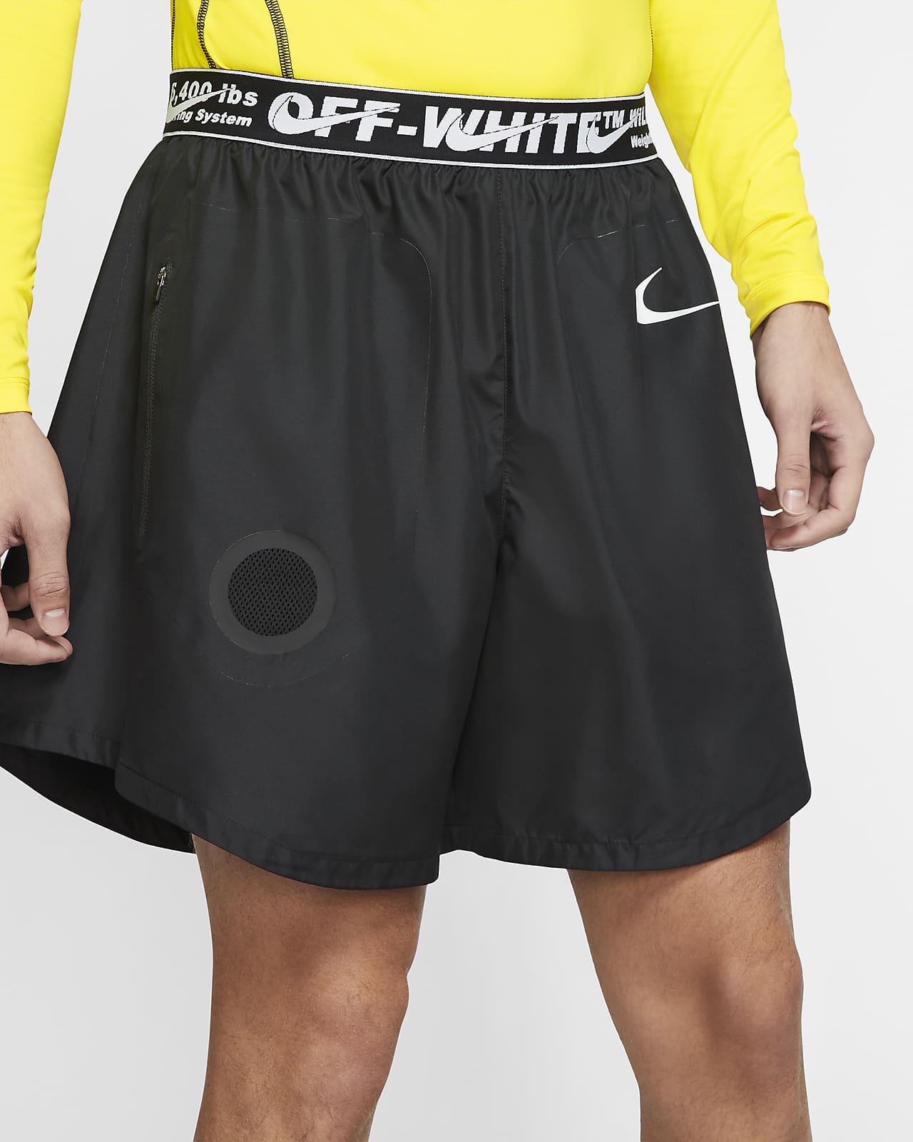 off white nike shorts black