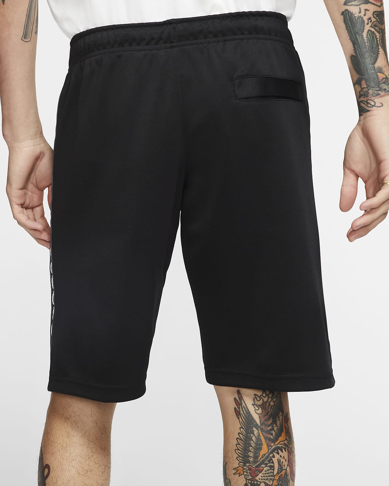 nike logo taping polyknit shorts