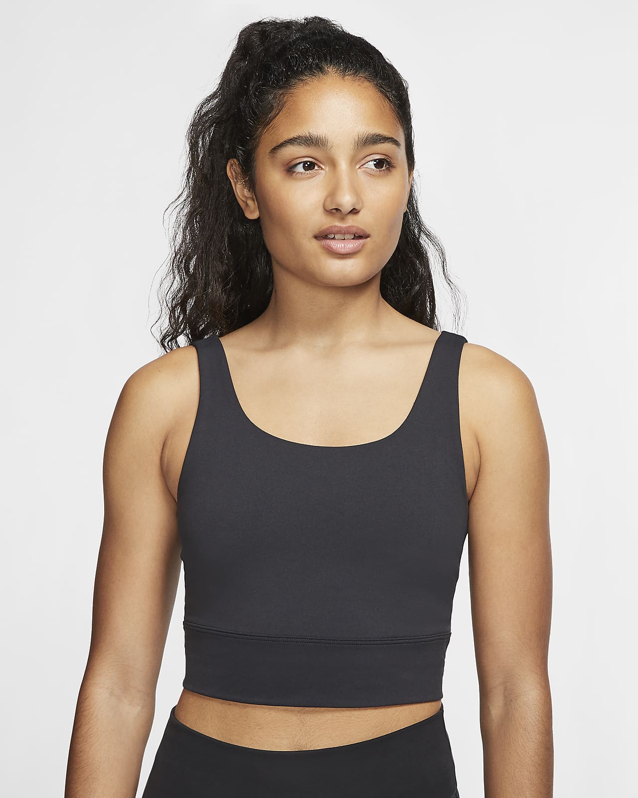 Damska krótka koszulka Infinalon Nike Yoga Luxe