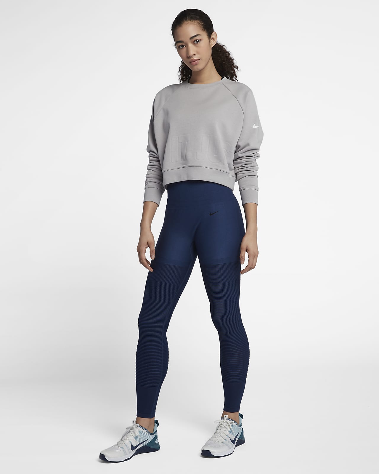 nike training seamless yoga leggings in black