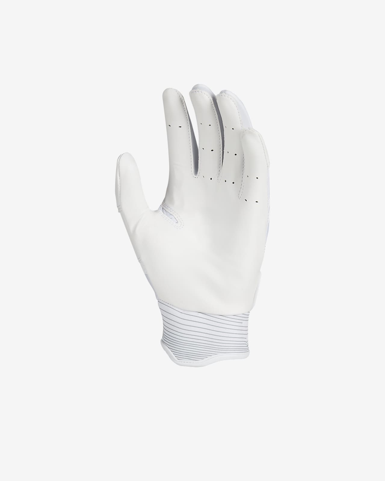 youth huarache edge batting gloves white/white large