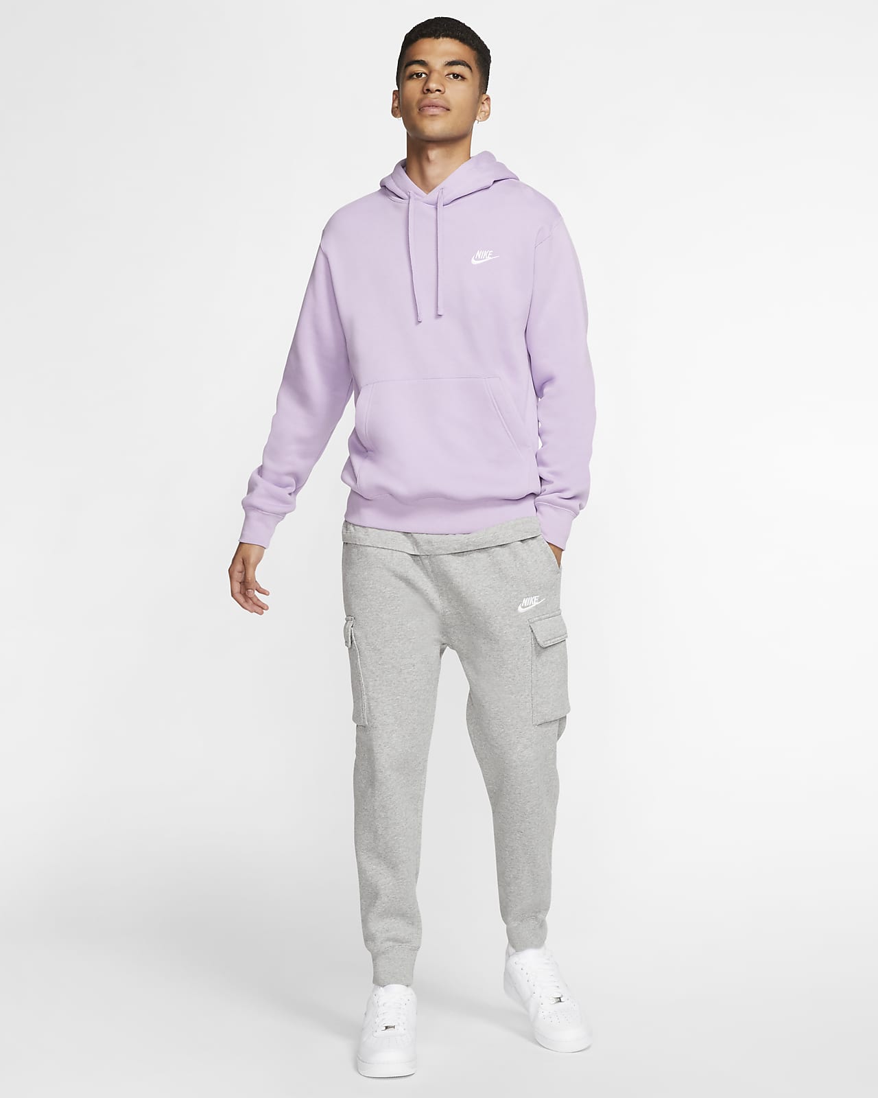 nike sportswear club fleece purple