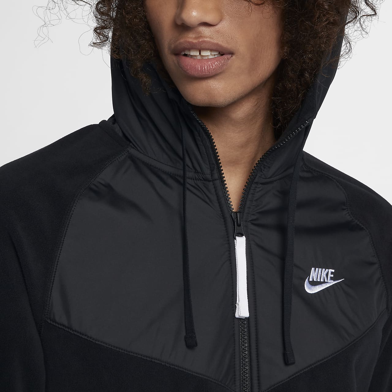 black nike zip up jacket