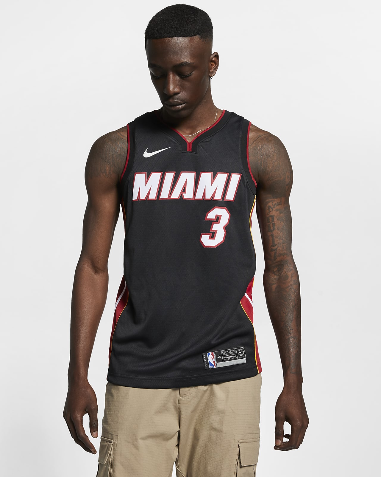 Men’s Basketball Jersey-#3 Dwayne Wade-Miami Heat Jersey Unisex Sleeveless Embroidered Mesh Basketball Swingman Jersey Top