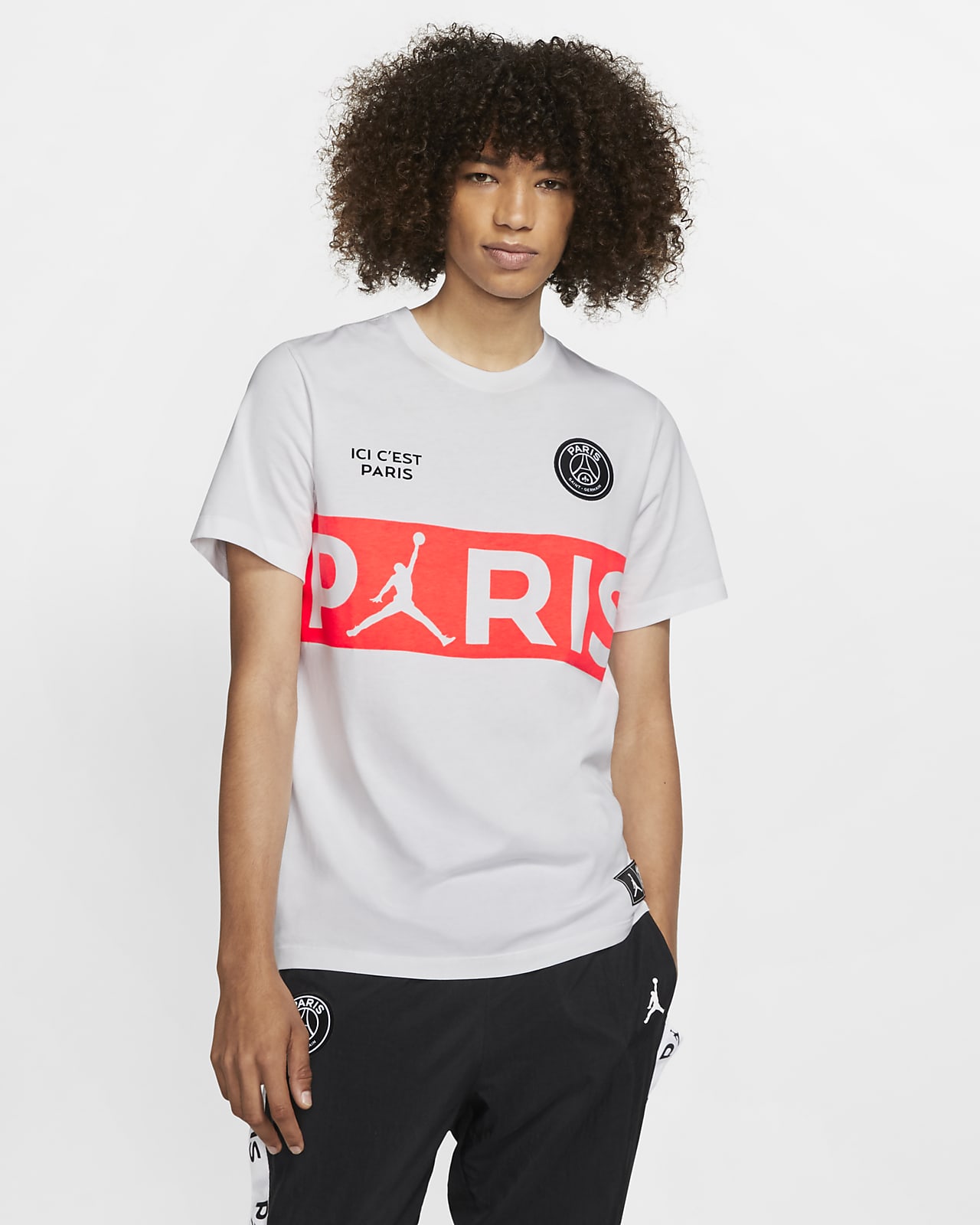 T-shirt con scritta Paris Saint-Germain. Nike CH