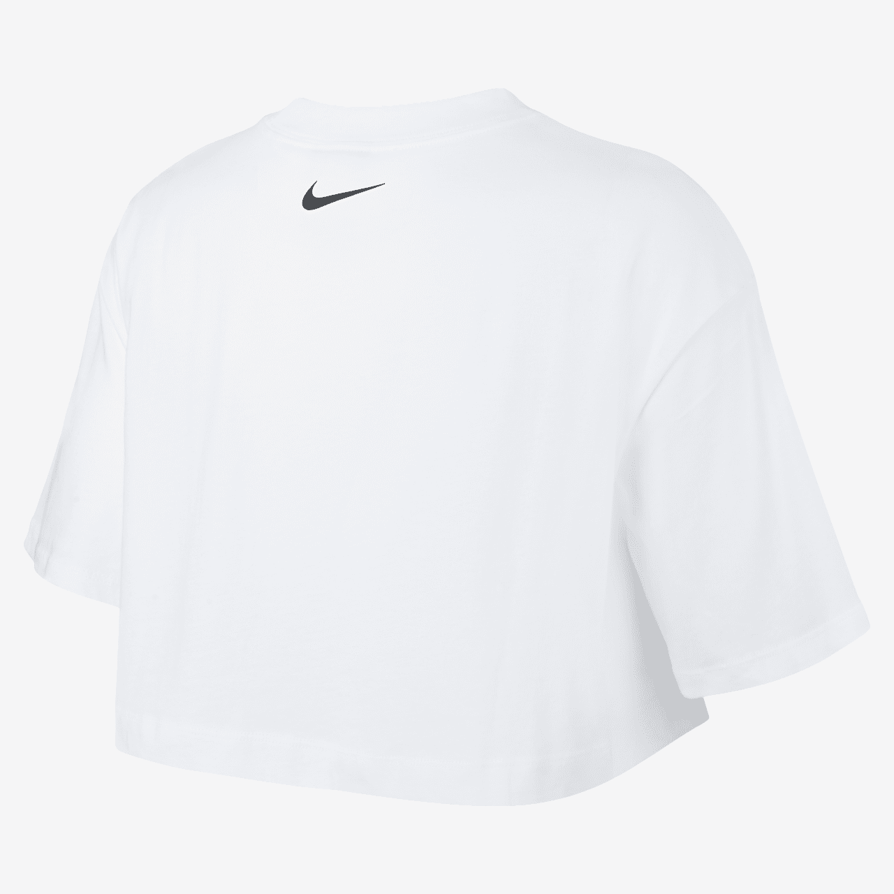 white and black nike crop top