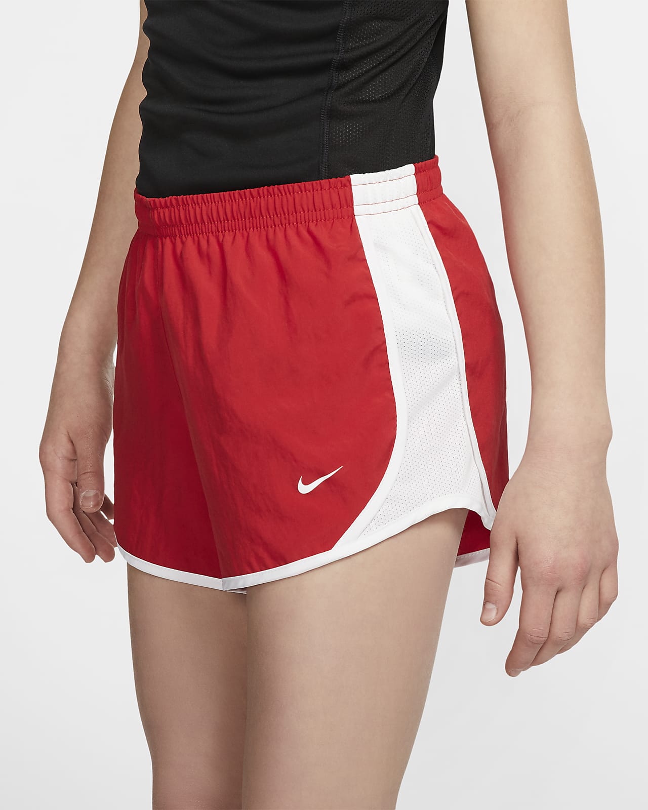 red nike sweat shorts