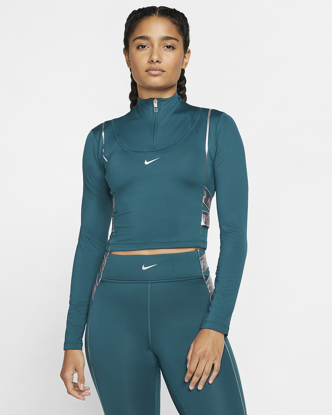 Nike Pro HyperWarm Women's 1/2-Zip Long-Sleeve Top. Nike PT