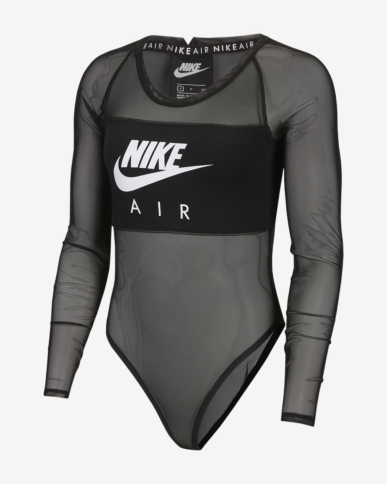 nike air black mesh bodysuit