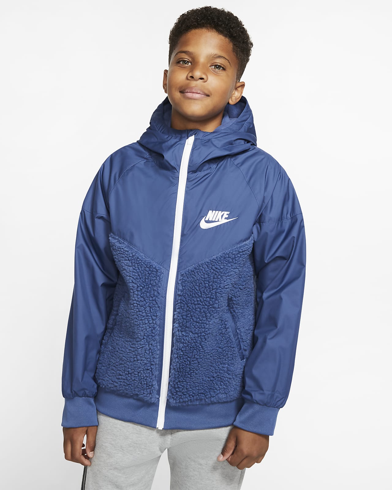 nike sportswear windrunner tech fleece sherpa