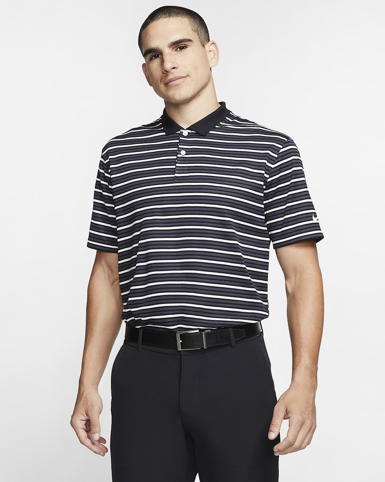 nike dri fit victory stripe polo