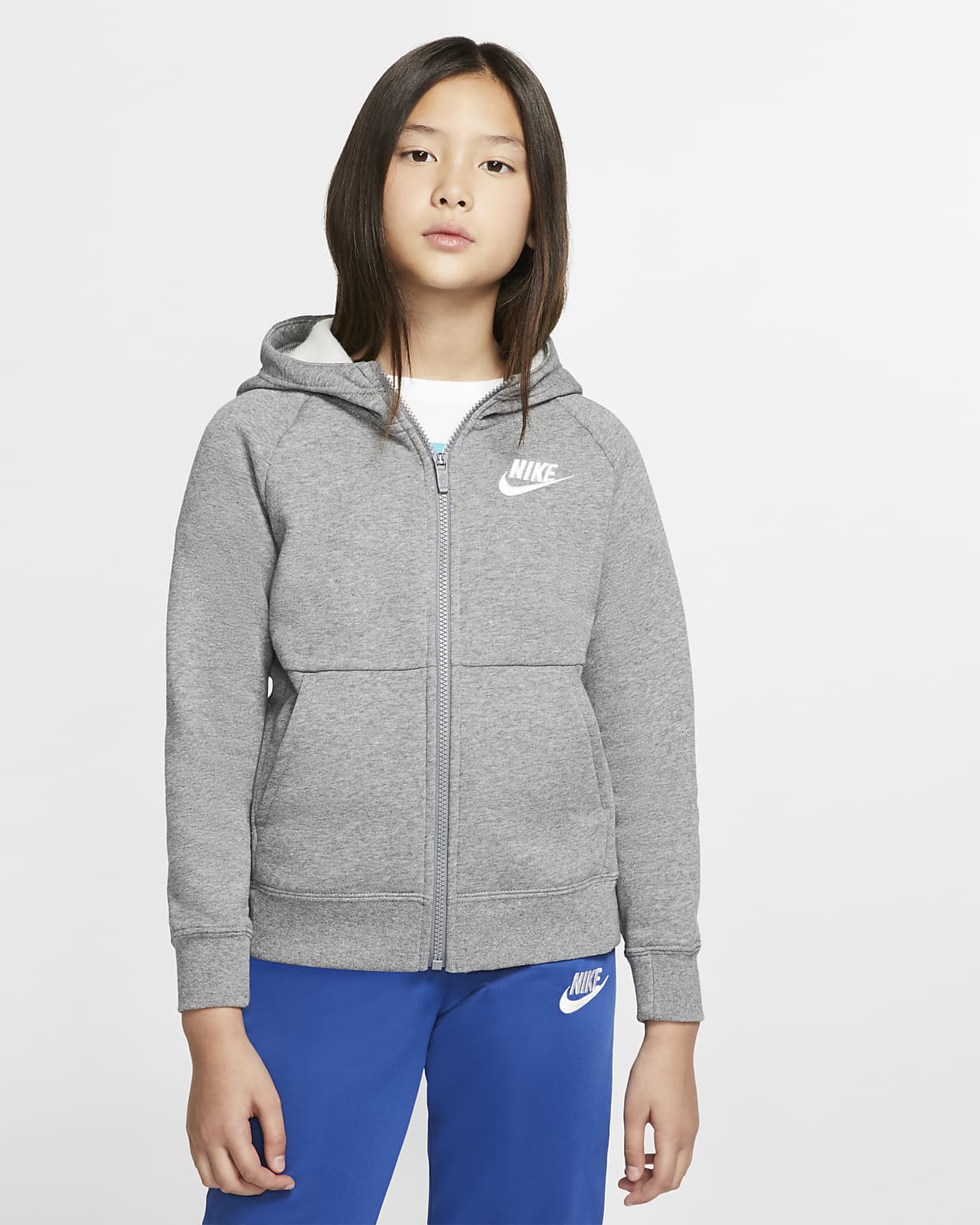 Nike Sportswear Girls' Full-Zip Hoodie. Nike NO