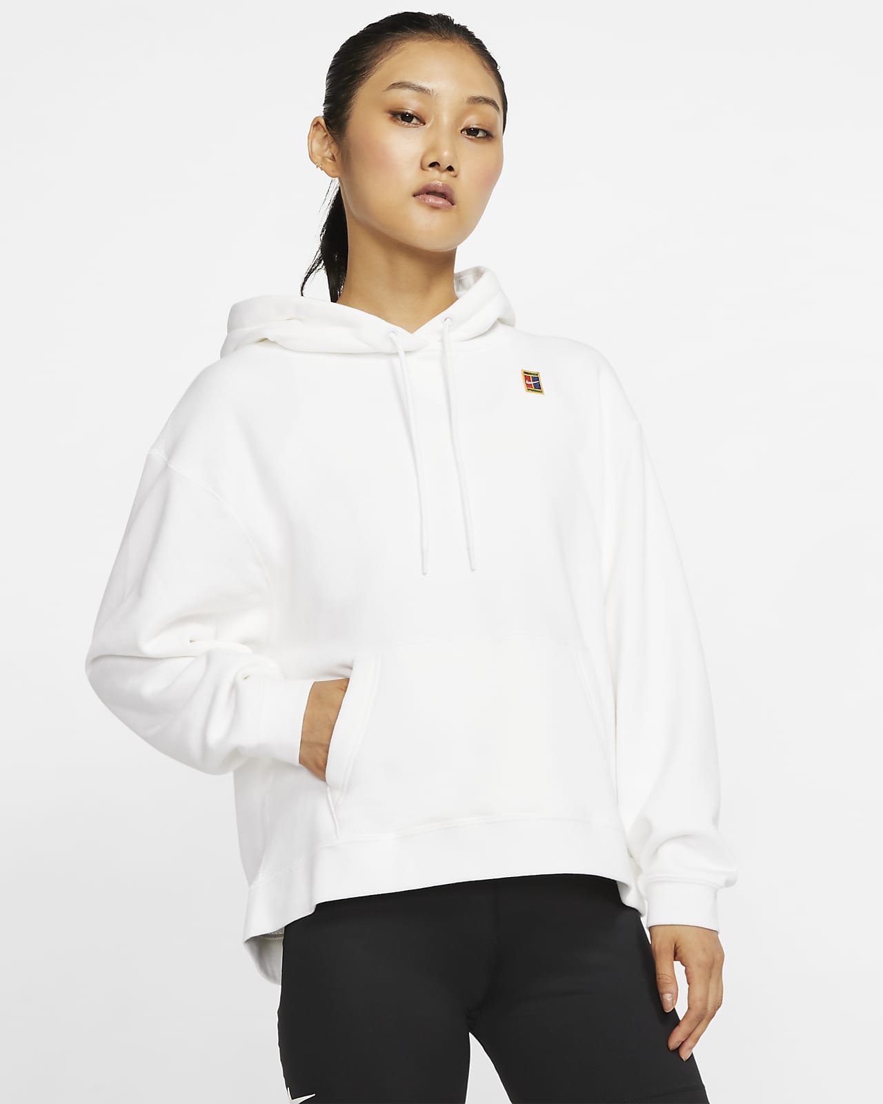 nike court hoodie white