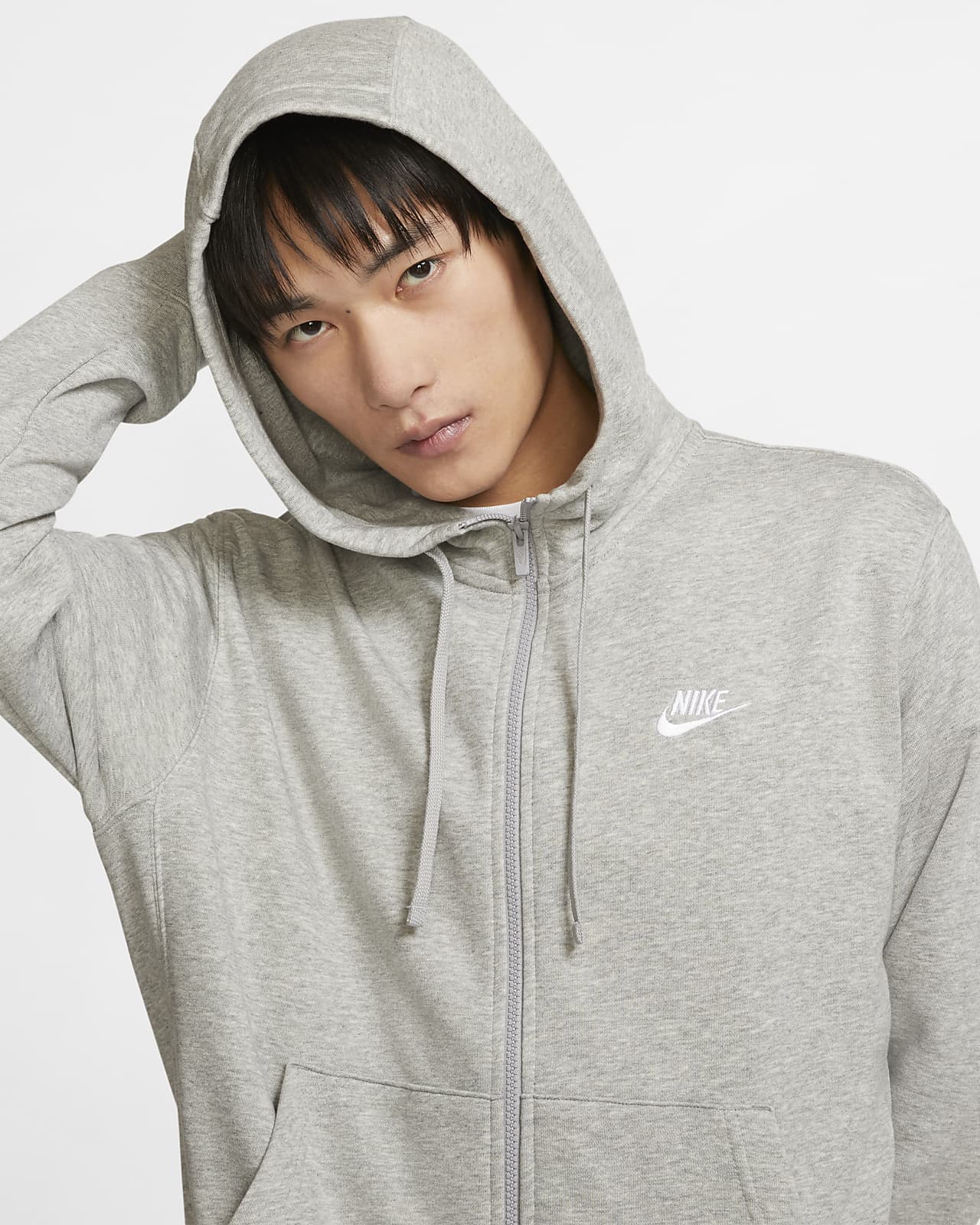 Nike Zeus Tape Fleece Club Tracksuit Hoodie Joggers Sweatpants Set - Grey