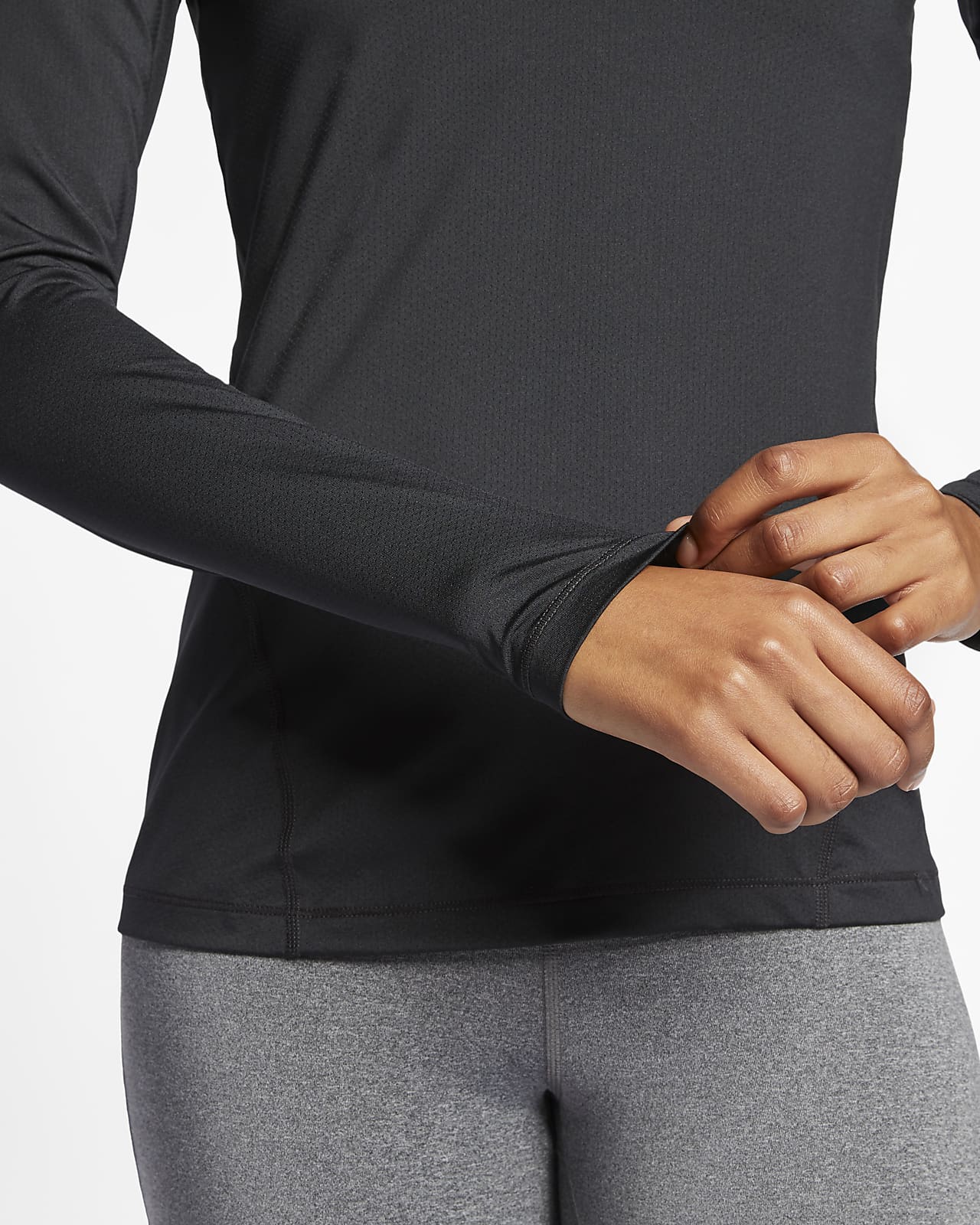 Nike Pro Women's Long-Sleeve Mesh Top. Nike EG