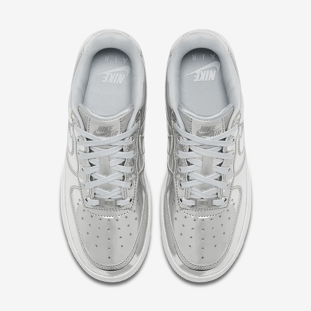 nike air force 1 sp silver