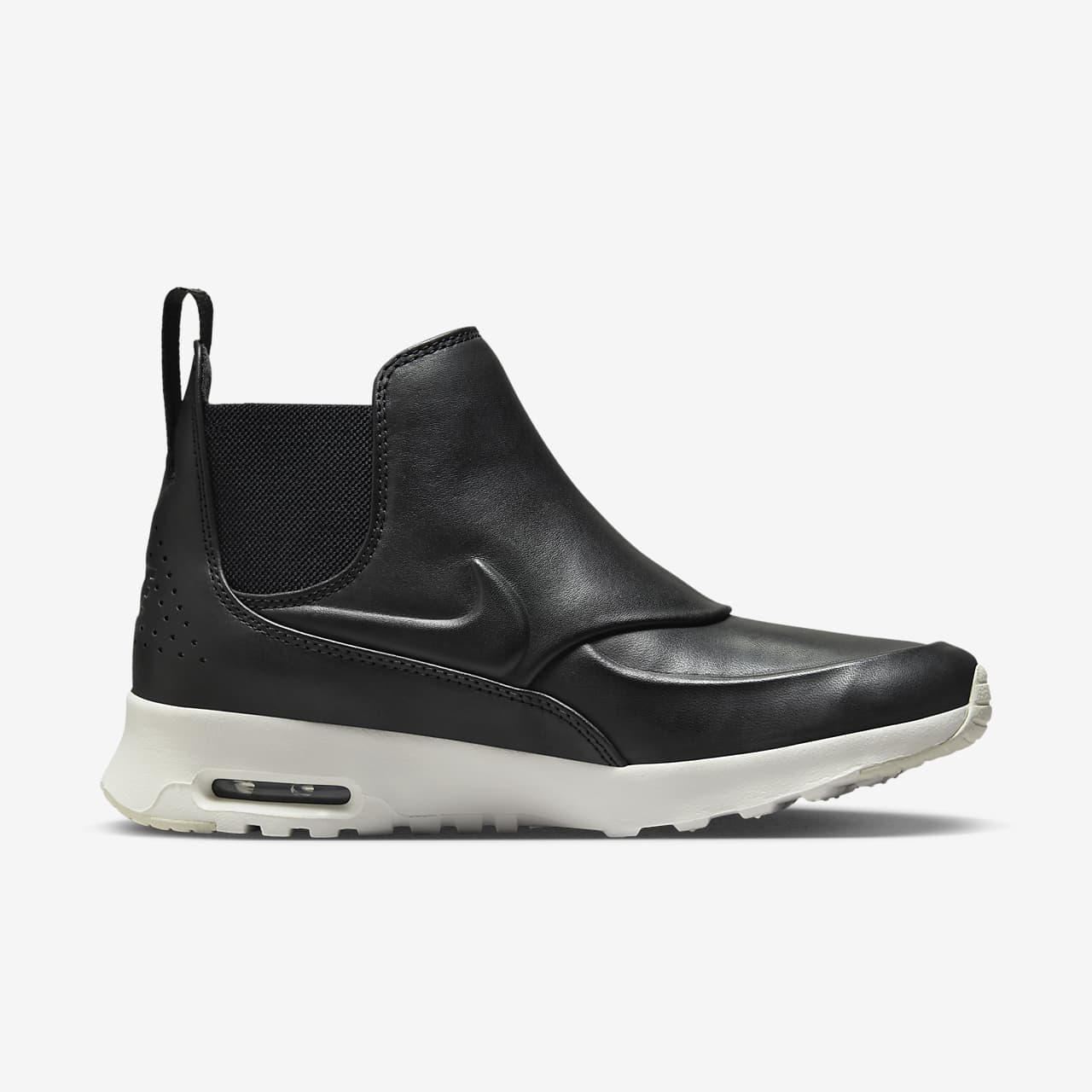 black leather nike thea women