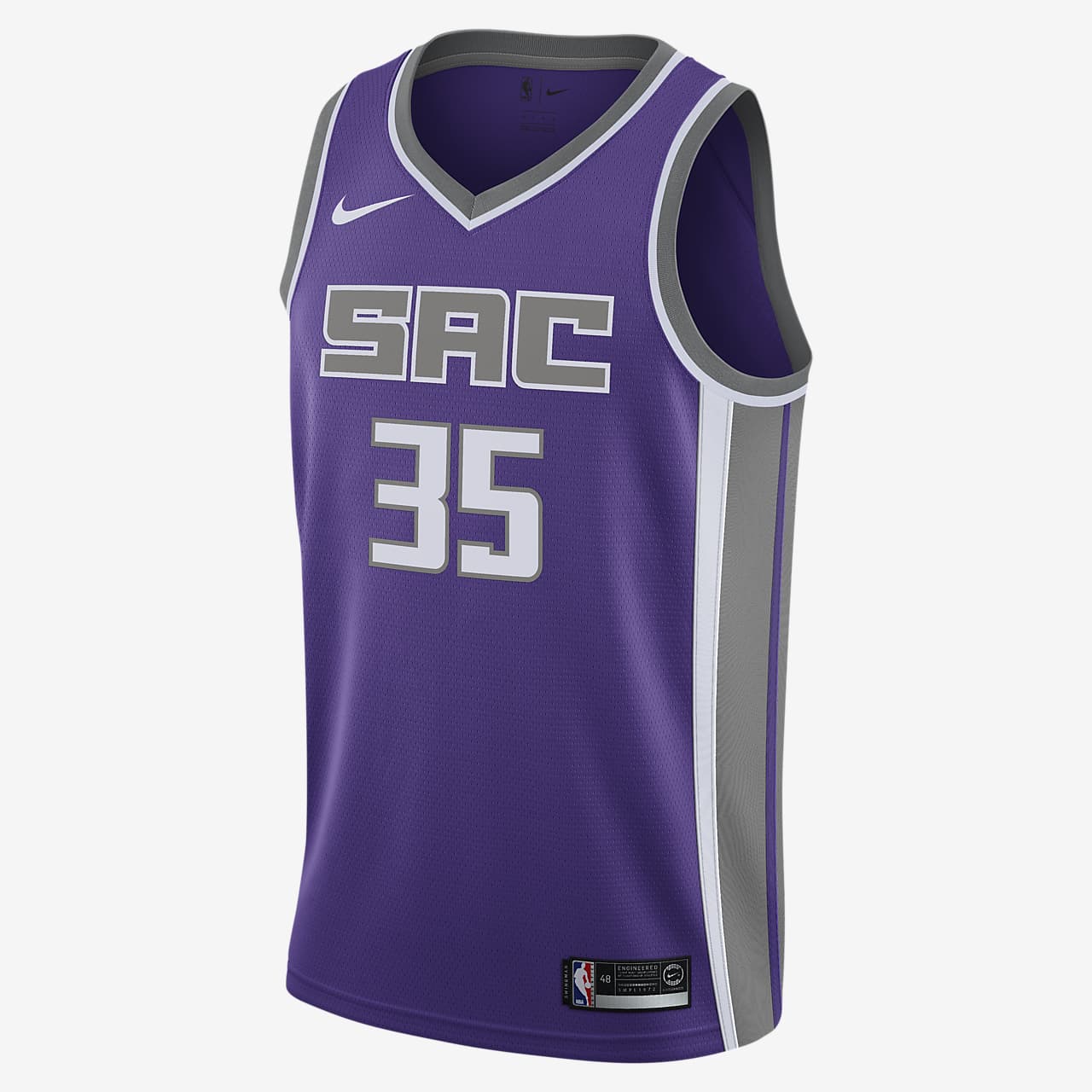 white and purple basketball jersey