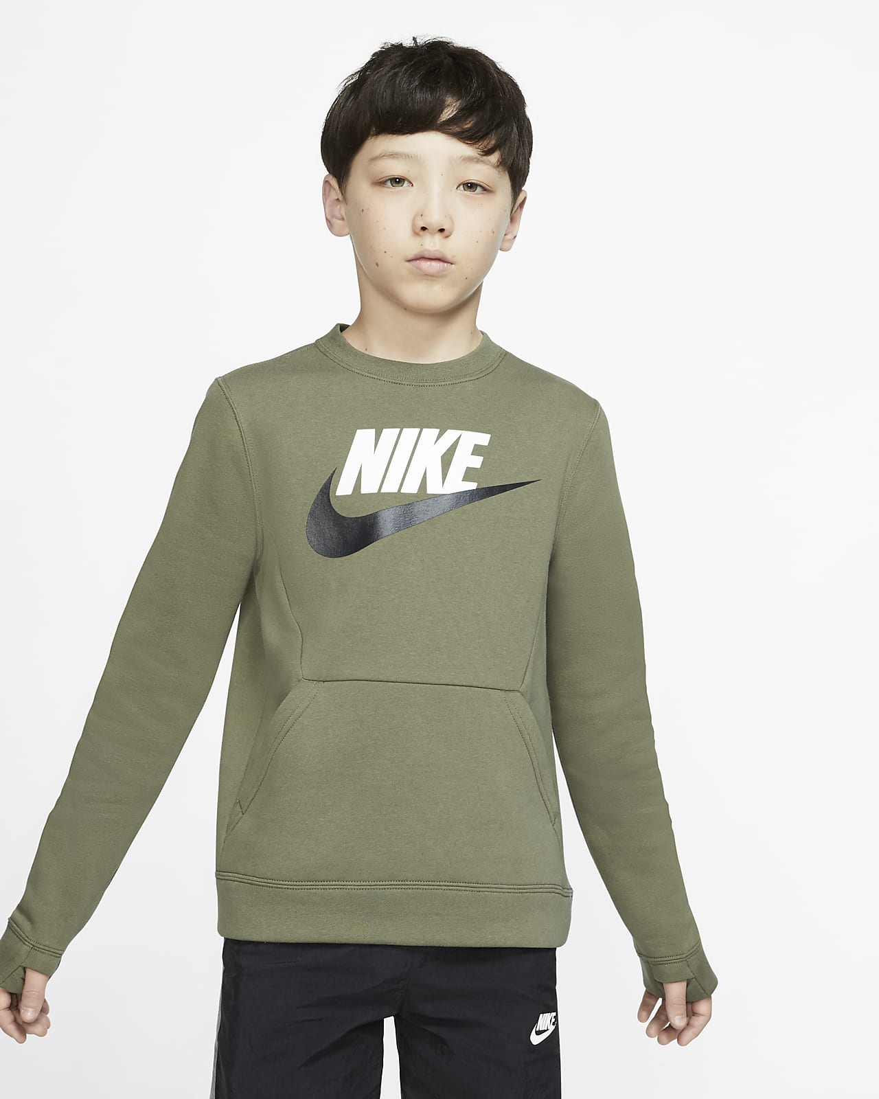 Nike Sportswear Club Fleece genser til store barn. Nike NO Nike Sportswear Club Fleece genser til store barn (gutt