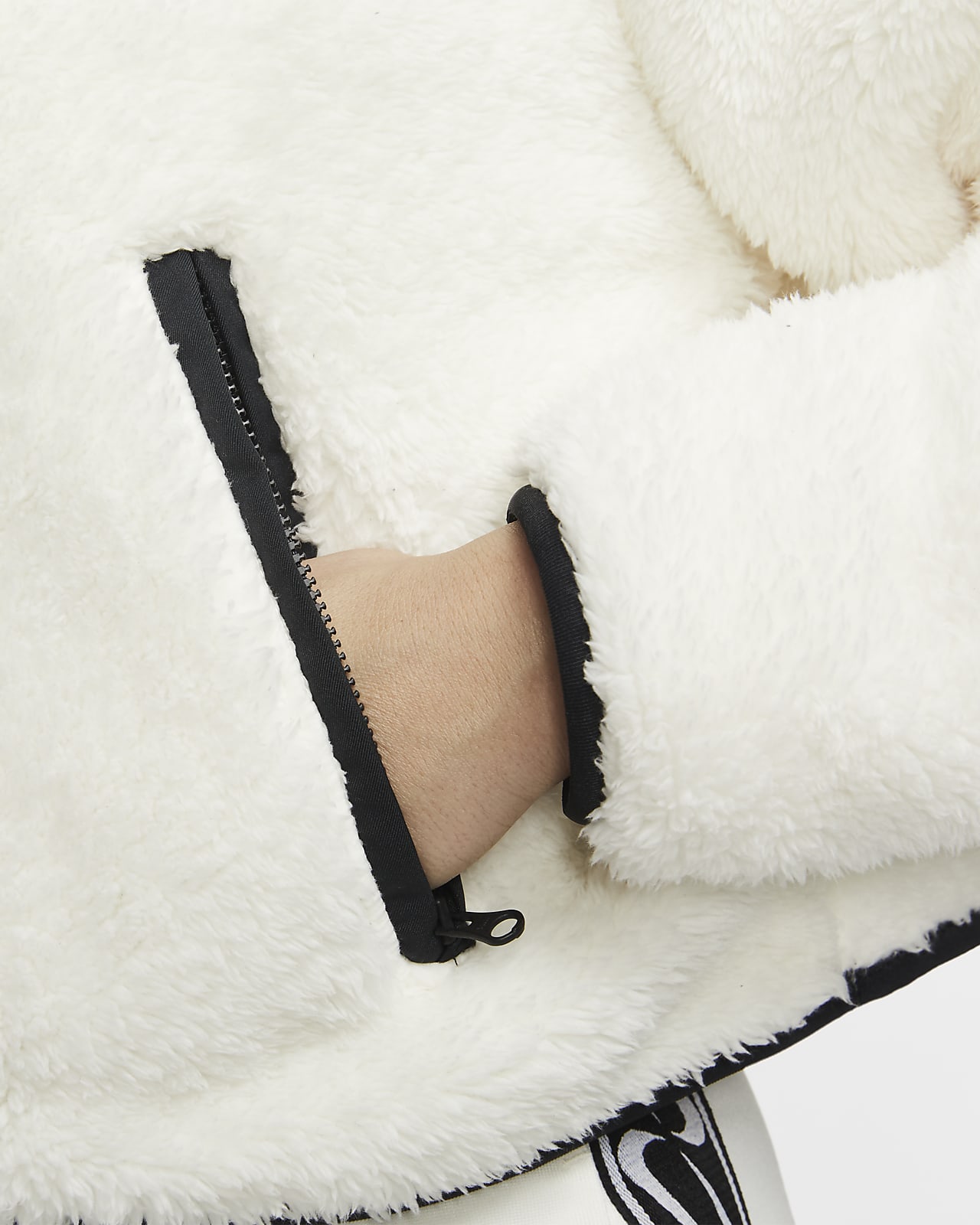 sherpa fleece nike crop