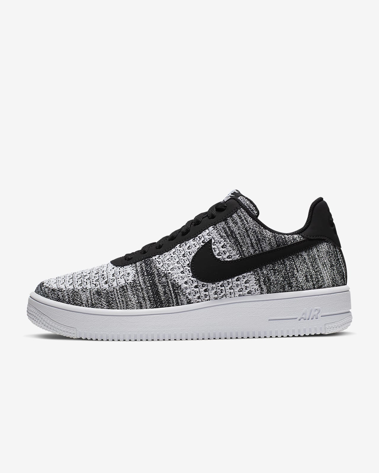 nike air force 1 flyknit black and white