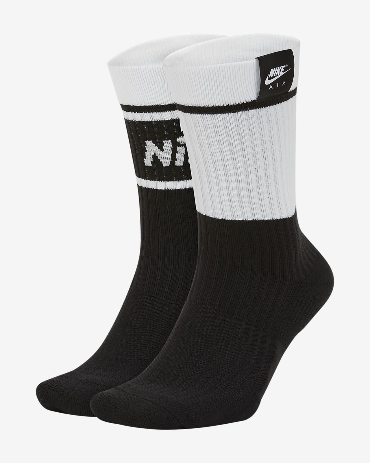 Nike Air SNEAKR Sox Crew Socks (2 Pairs 