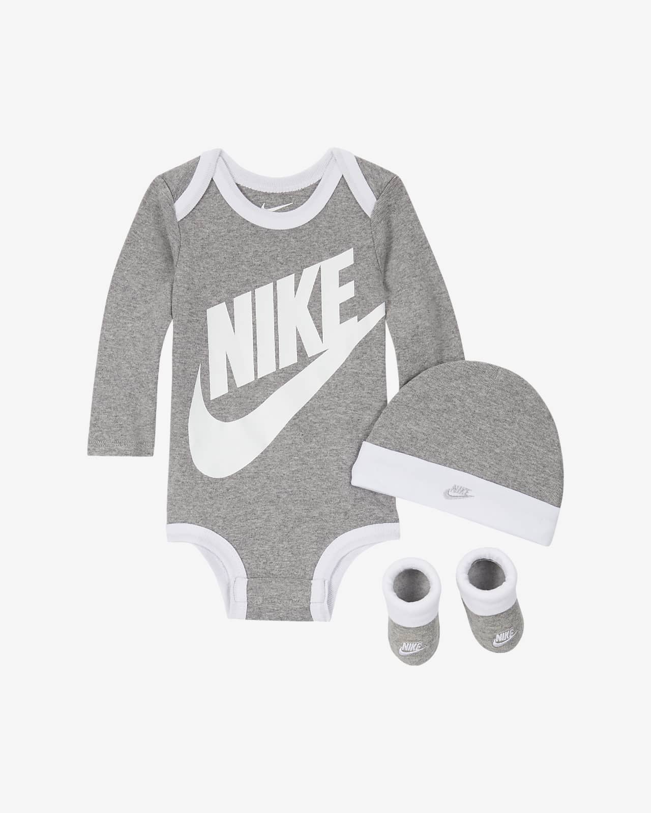 Nike Baby (0-6M) Bodysuit, Hat and 