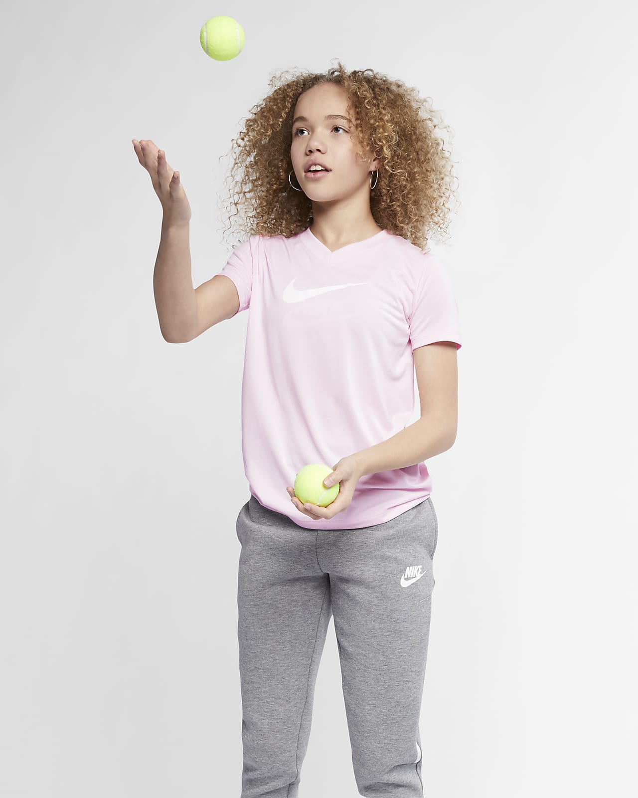 Nike Dri-FIT Swoosh trenings-T-skjorte til store barn