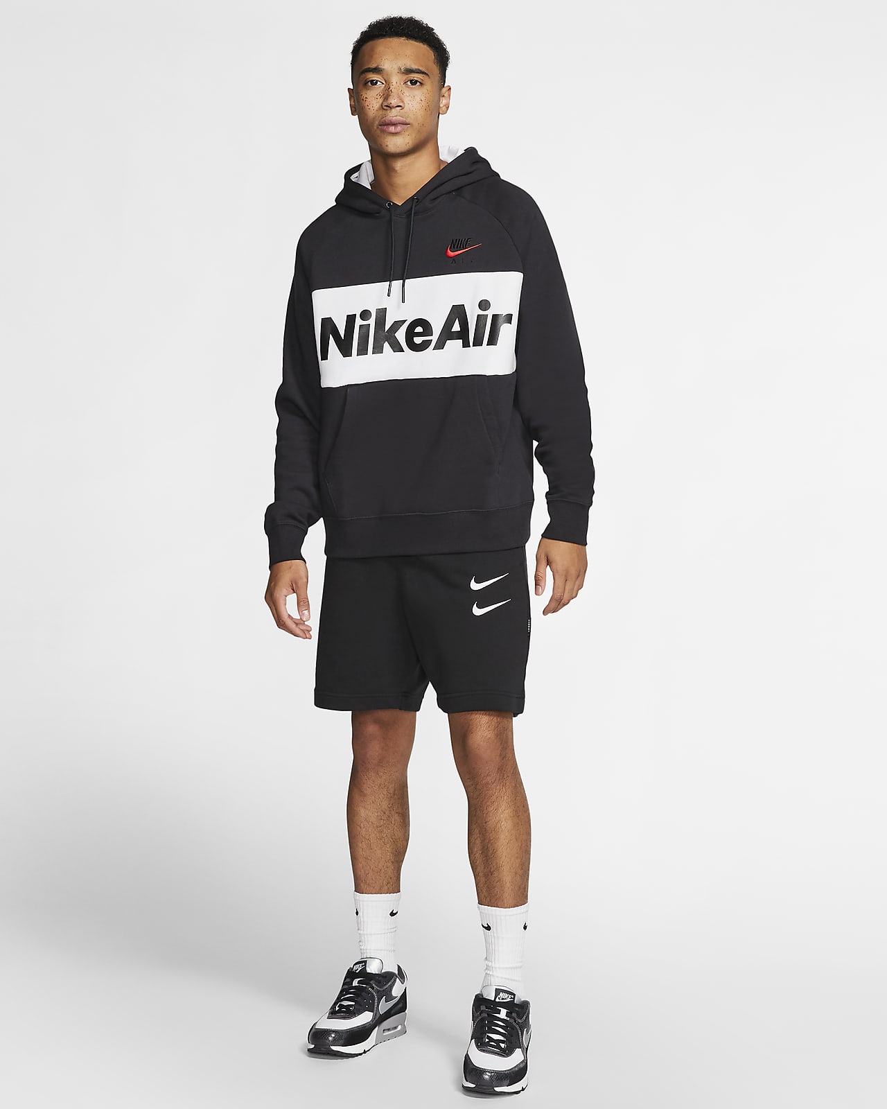 nike french terry shorts double swoosh