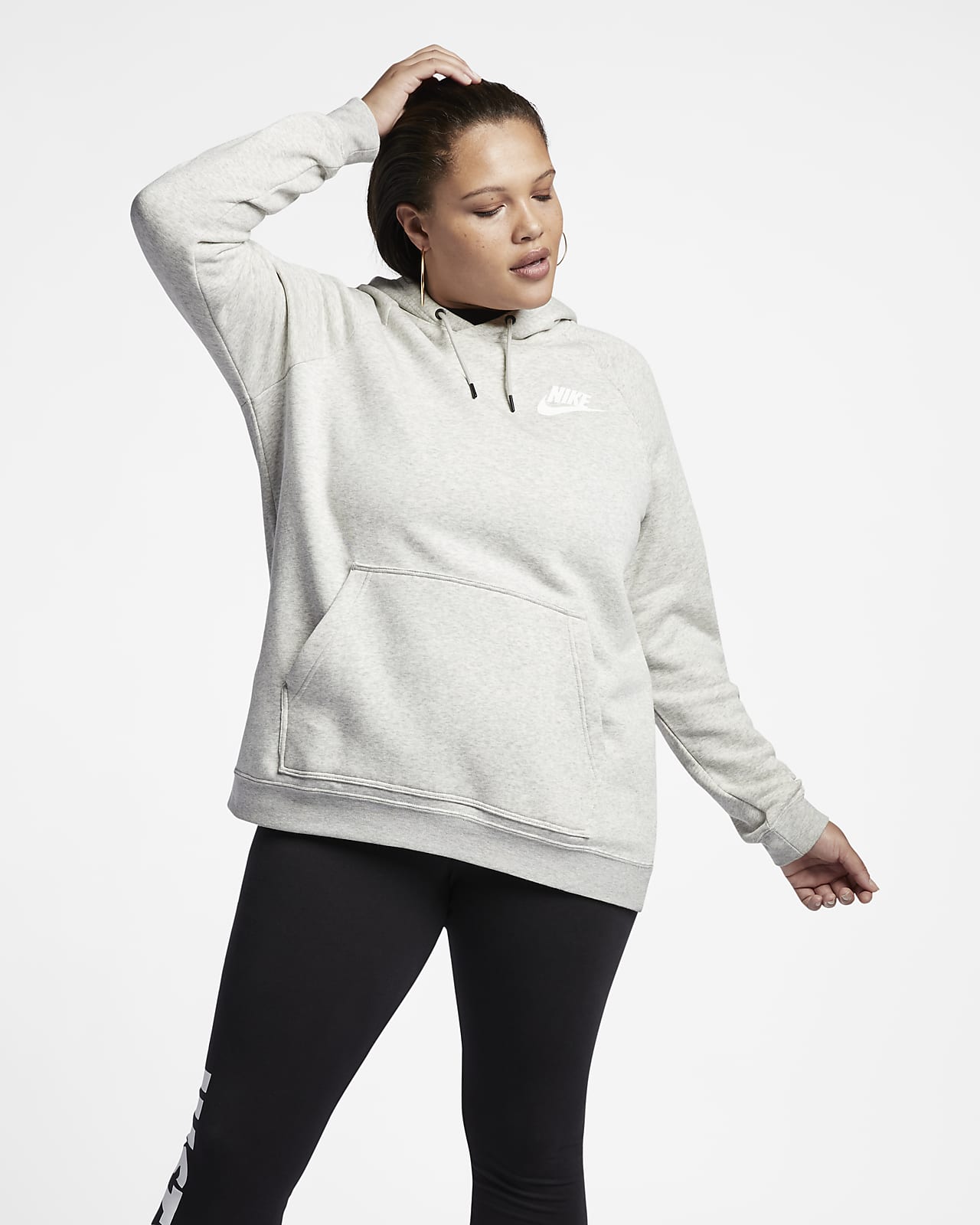 nike women's plus size sportswear rally hoodie
