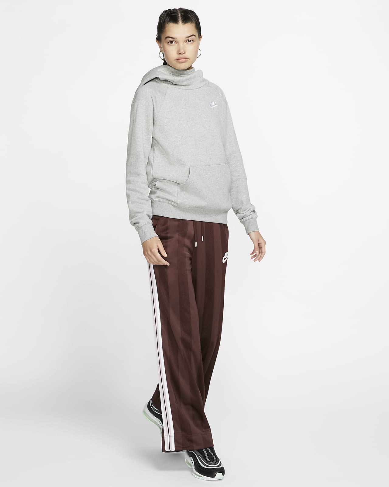 nike sportswear funnel neck hoodie