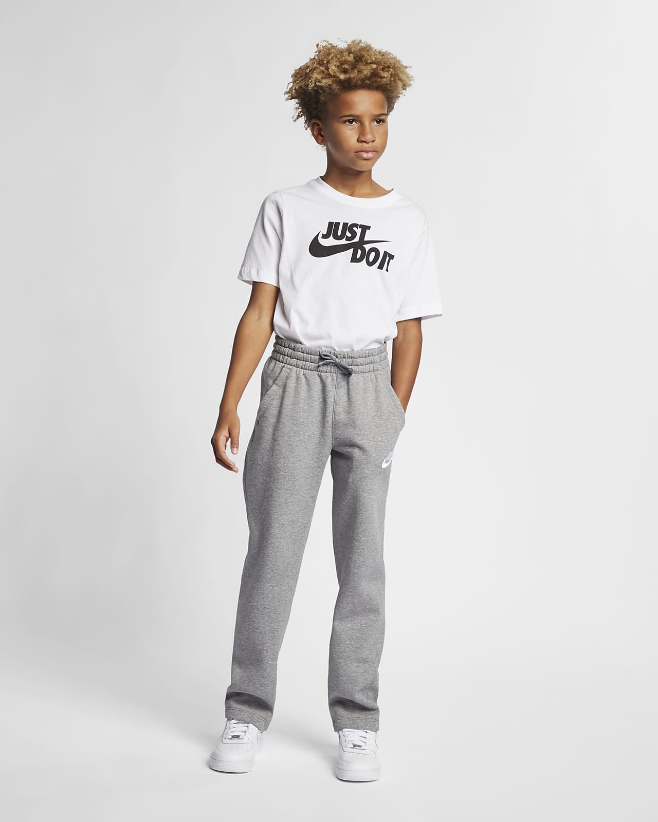 nike club open hem pants