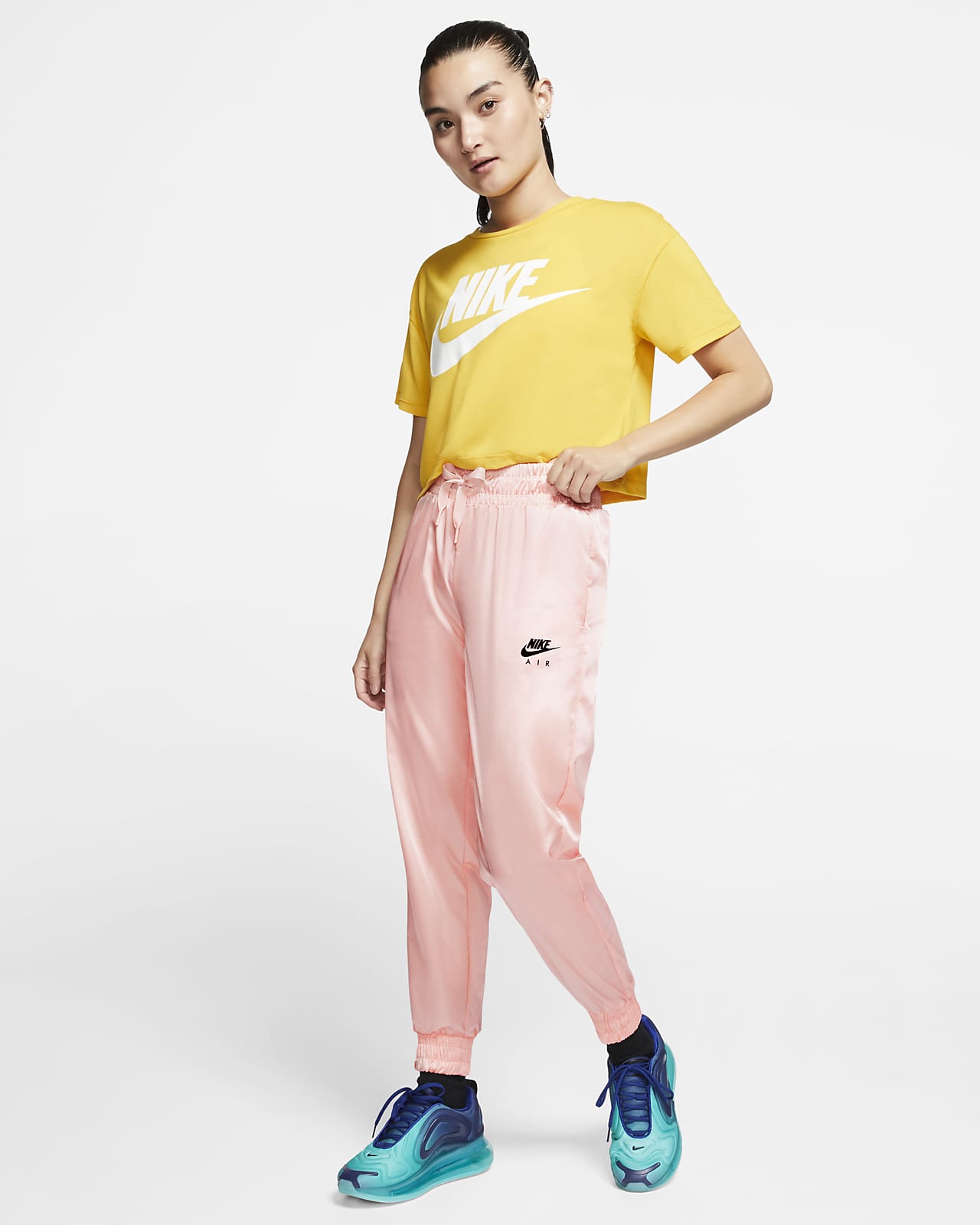 nike satin tracksuit bottoms