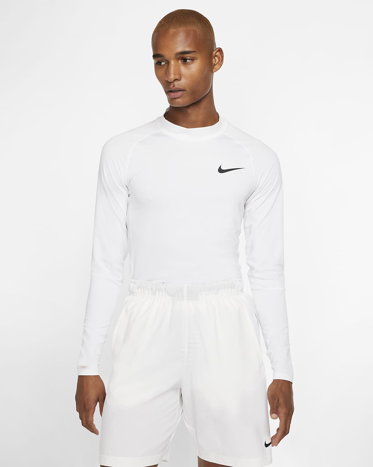 nike men's mock neck long sleeve thermal top