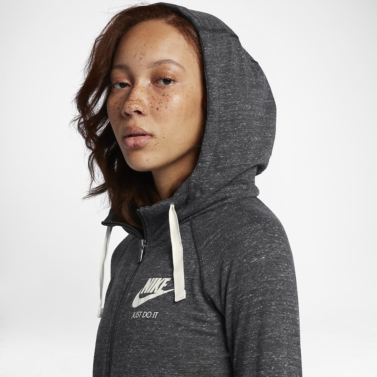 nike women's sportswear gym vintage zip hoodie