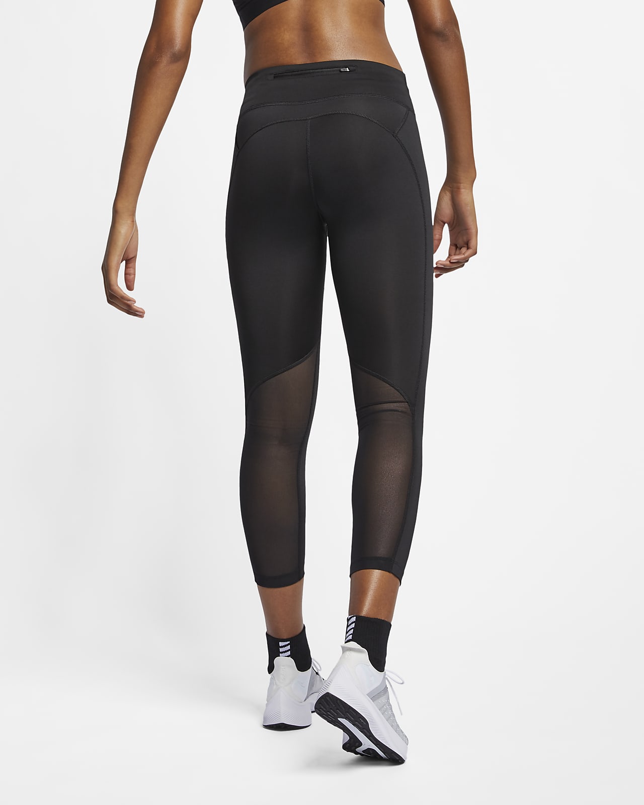 Nike Fast Women's Mid-Rise Crop Running Leggings. Nike BE