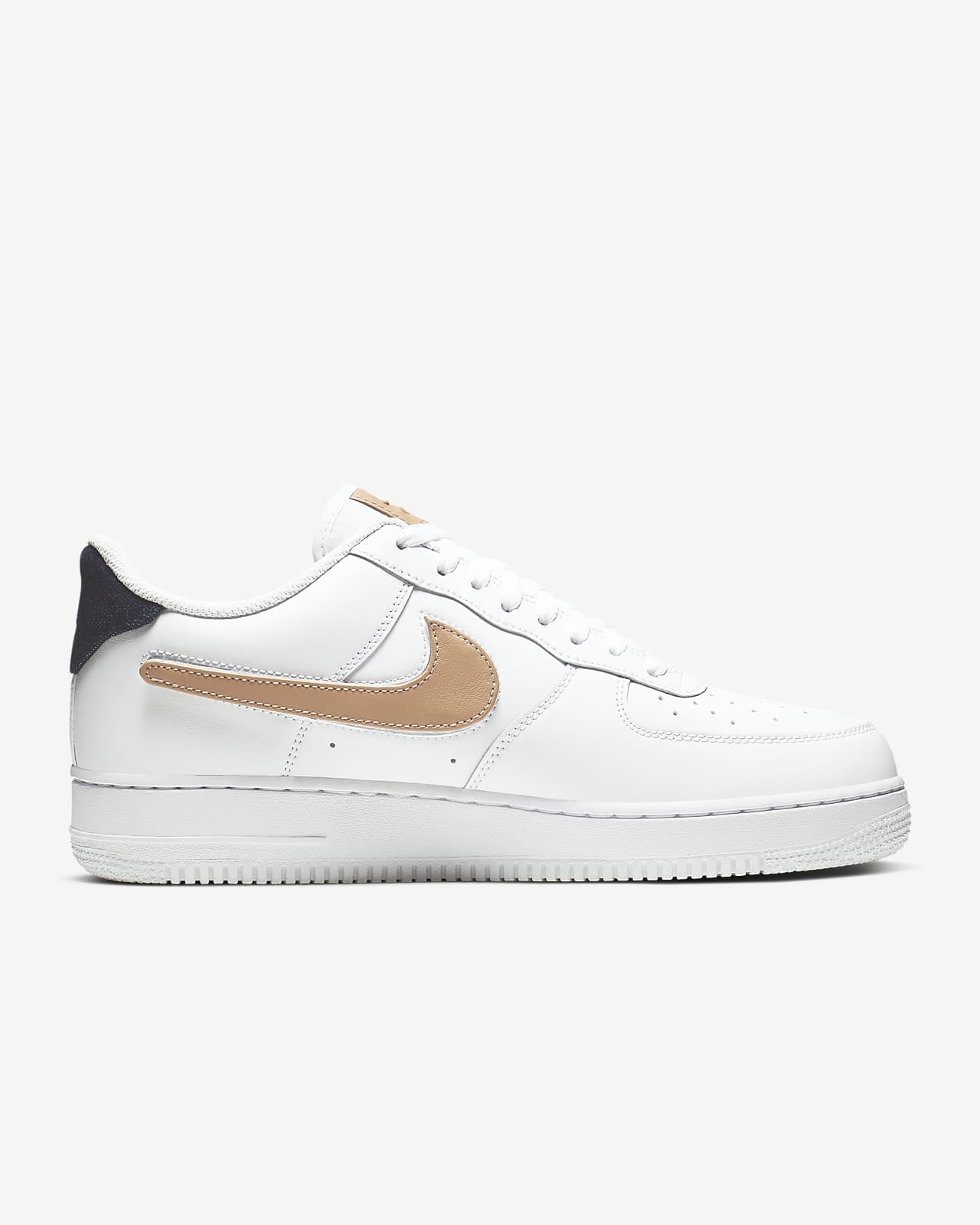 Nike Air Force 1 07 LV8 Orange Swoosh White CD0888-100