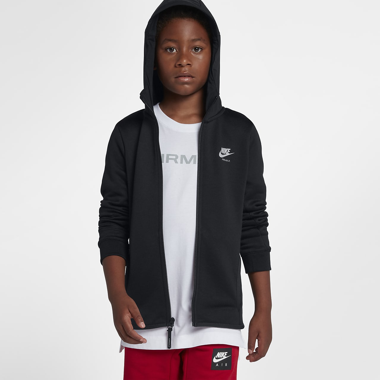 Nike Air Max Hoodie mit durchgehendem Reißverschluss für ältere Kinder (Jungen)