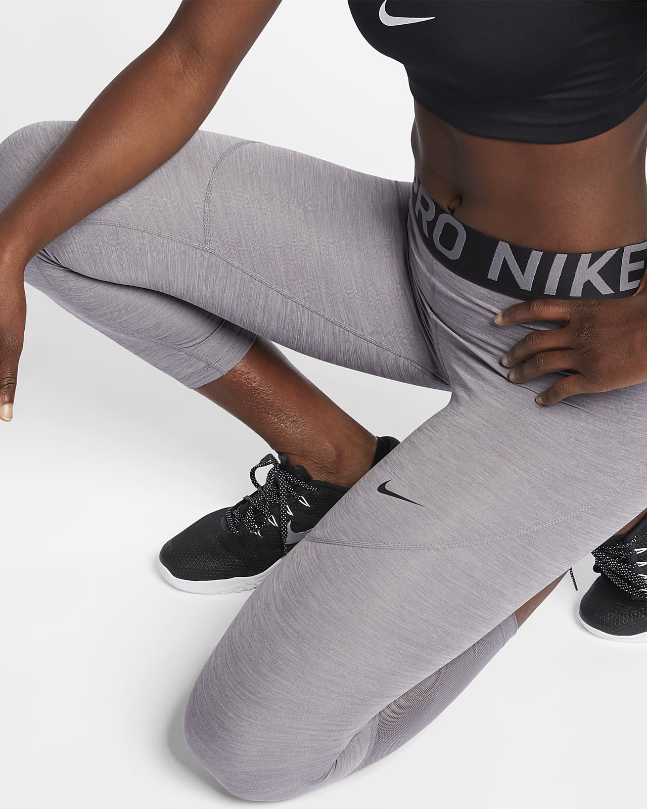 nike pro women's crop leggings