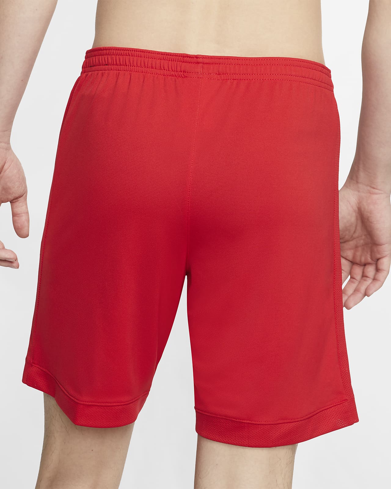 red nike football shorts