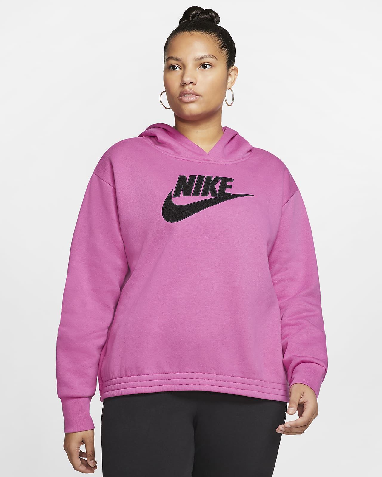 pink hoodie plus size